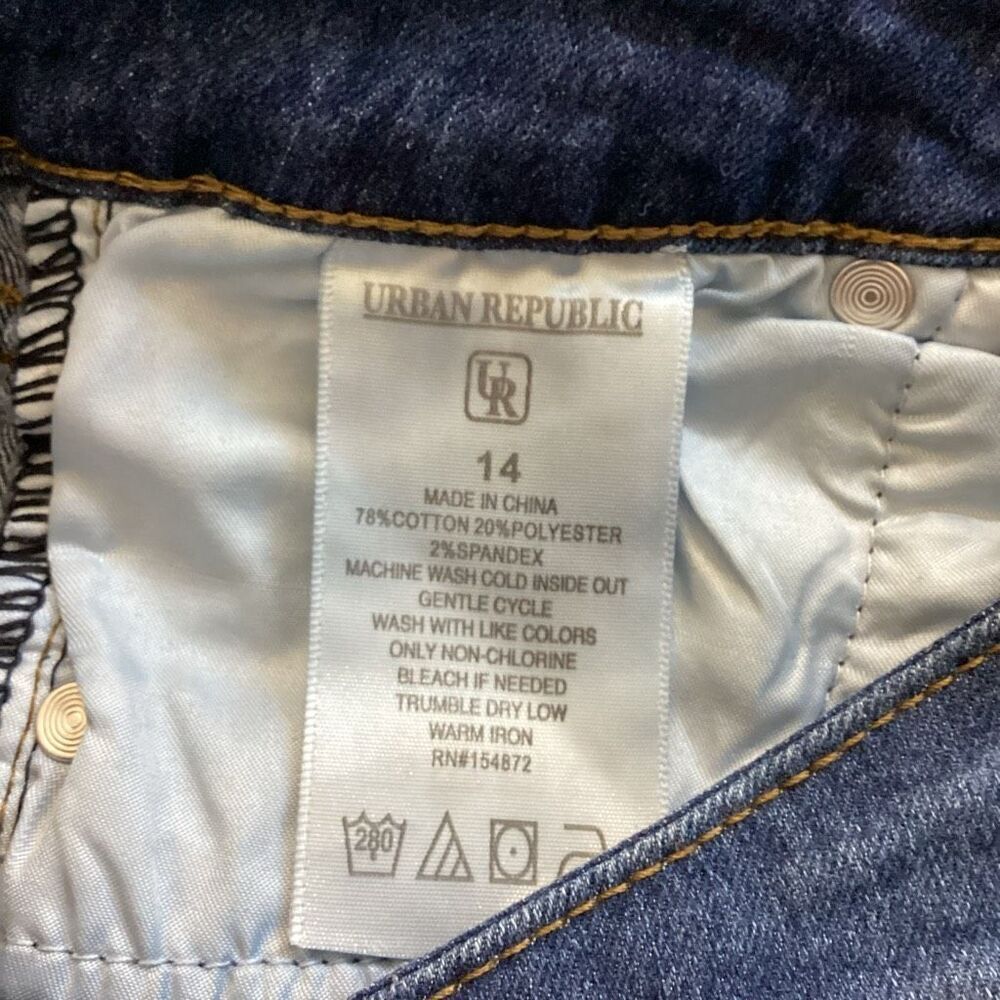 Urban Republic Girl’s Skinny Jeans Size 14 slim - Picture 9 of 10